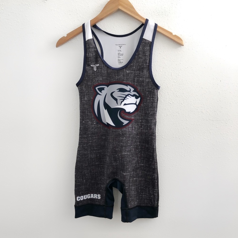 TAKEDOWN Youth Combat Wrestling Singlet Size YL